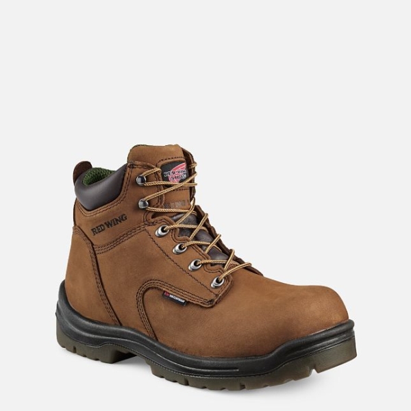 Brown Men\'s Red Wing King Toe® 6-inch Insulated, Waterproof Work Boots | IE19236UM