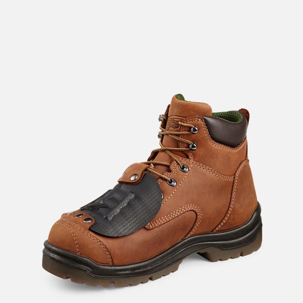 Brown Men's Red Wing King Toe® 6-inch Metguard Work Boots | IE61429WN