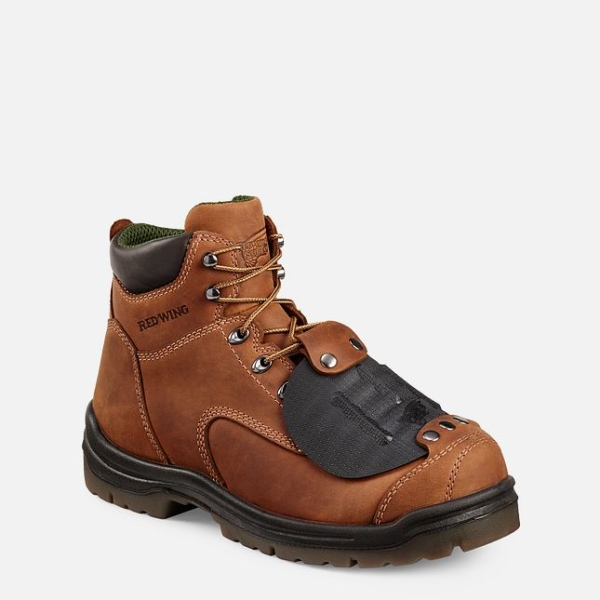 Brown Men\'s Red Wing King Toe® 6-inch Metguard Work Boots | IE61429WN