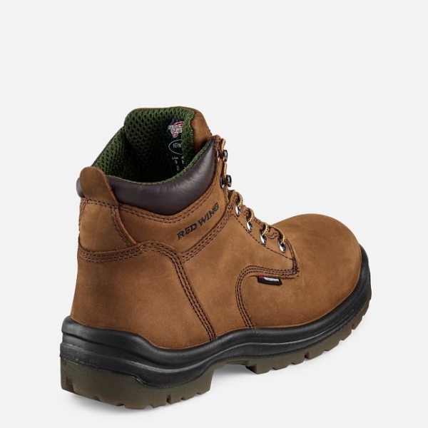 Brown Men's Red Wing King Toe® 6-inch Waterproof Work Boots | IE06284OK