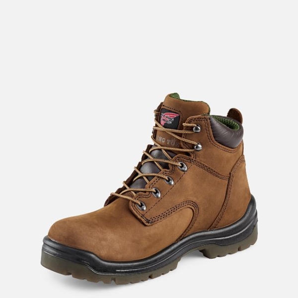 Brown Men's Red Wing King Toe® 6-inch Waterproof Work Boots | IE06284OK