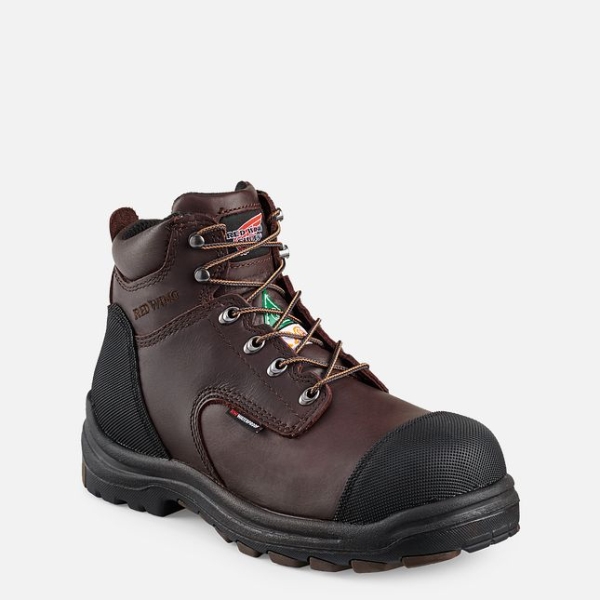 Brown Men\'s Red Wing King Toe® 6-inch Waterproof CSA Work Boots | IE12795IH