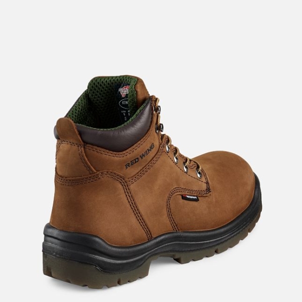 Brown Men's Red Wing King Toe® 6-inch Waterproof Safety Shoes | IE16485LS