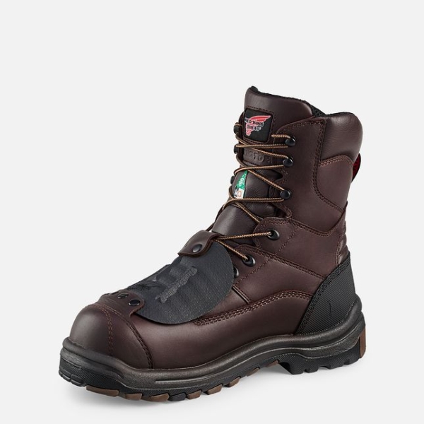 Brown Men's Red Wing King Toe® 8-inch CSA Metguard Waterproof Shoes | IE83609JU