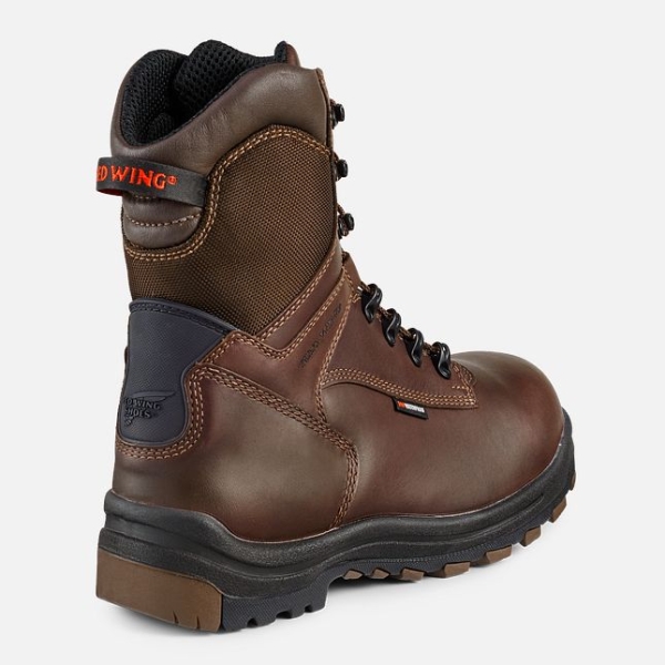 Brown Men's Red Wing King Toe® 8-inch Insulated, Waterproof CSA Work Shoes | IE48705AJ