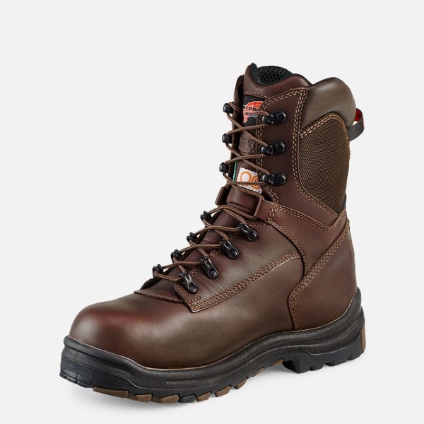 Brown Men's Red Wing King Toe® 8-inch Insulated, Waterproof CSA Safety Shoes | IE56923JV