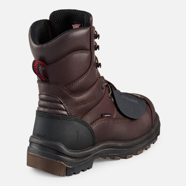 Brown Men's Red Wing King Toe® 8-inch Waterproof CSA Metguard Work Boots | IE07239VG