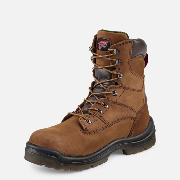 Brown Men's Red Wing King Toe® 8-inch Waterproof Work Boots | IE81025PH