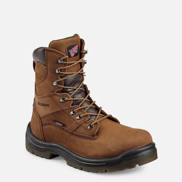 Brown Men\'s Red Wing King Toe® 8-inch Waterproof Work Boots | IE81025PH