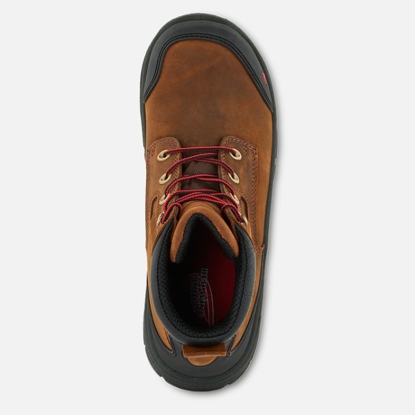 Brown Men's Red Wing King Toe® Adc 6-inch Waterproof Safety Shoes | IE21307CM