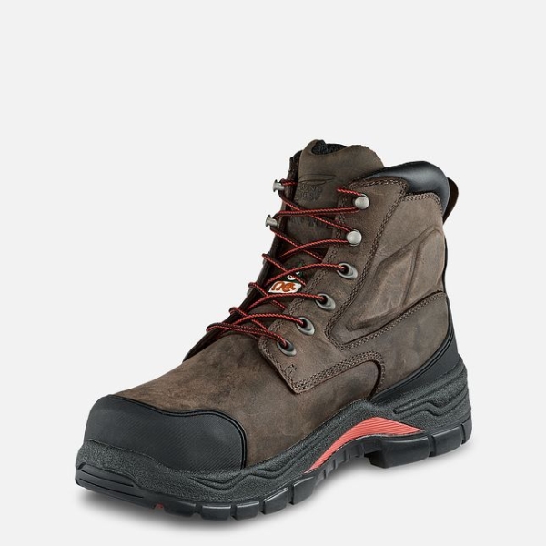 Brown Men's Red Wing King Toe® Adc 6-inch Insulated, Waterproof CSA Safety Shoes | IE87036JW