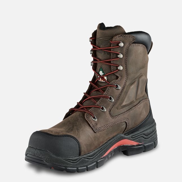 Brown Men's Red Wing King Toe® Adc 8-inch Insulated, Waterproof CSA Safety Shoes | IE02973VH