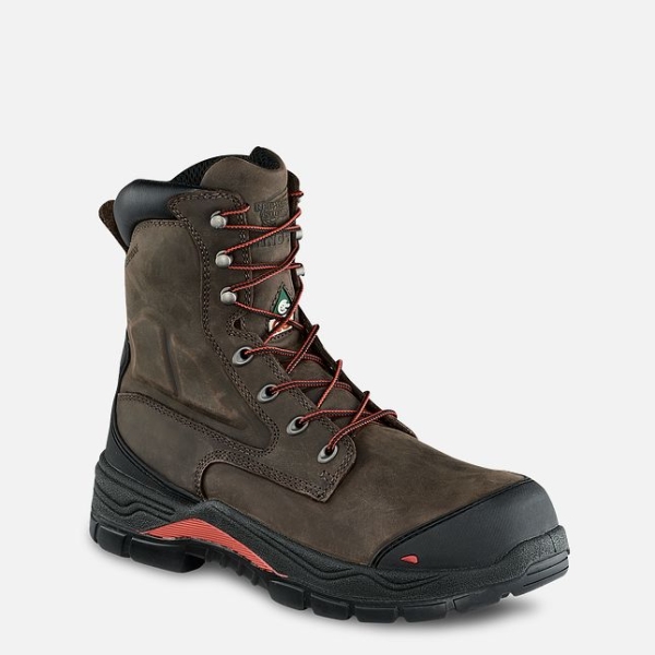 Brown Men\'s Red Wing King Toe® Adc 8-inch Insulated, Waterproof CSA Work Boots | IE03295KY