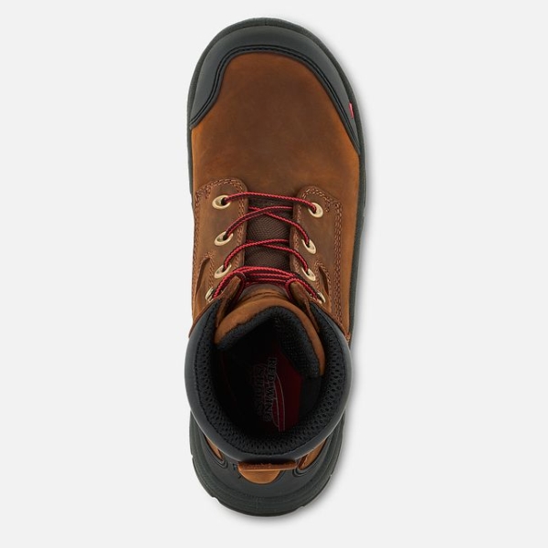 Brown Men's Red Wing King Toe® Adc 8-inch Waterproof Safety Shoes | IE31986VK