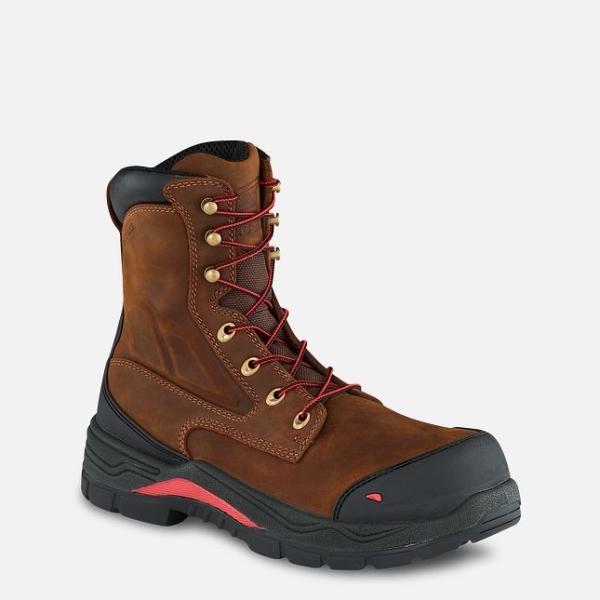 Brown Men\'s Red Wing King Toe® Adc 8-inch Waterproof Work Boots | IE57619QI