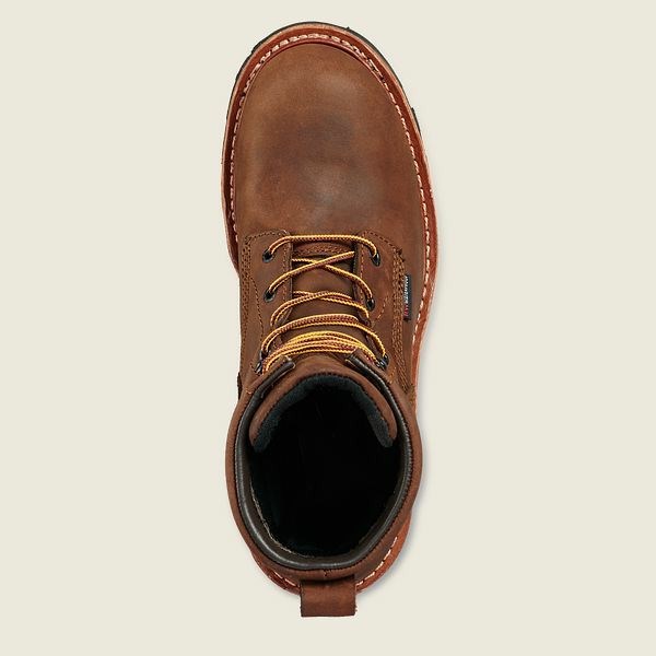 Brown Men's Red Wing LoggerMax 9-inch Waterproof Safety Toe Boots | IE40361LJ