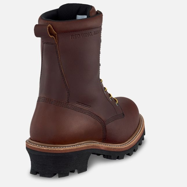 Brown Men's Red Wing Loggermax 9-inch Insulated, Waterproof Logger Work Boots | IE23078QJ