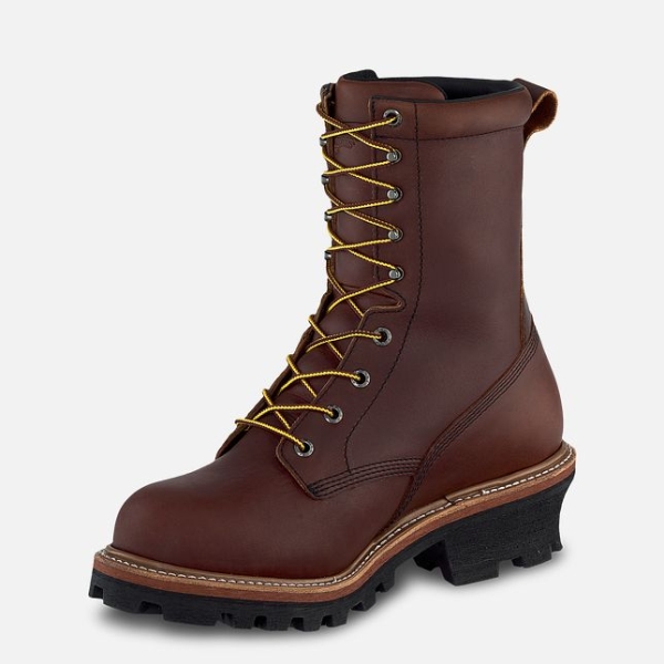 Brown Men's Red Wing Loggermax 9-inch Insulated, Waterproof Logger Work Boots | IE23078QJ