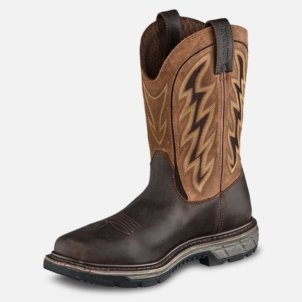 Brown Men's Red Wing Rio Flex 11-inch Waterproof, Pull-On Work Boots | IE02946WO