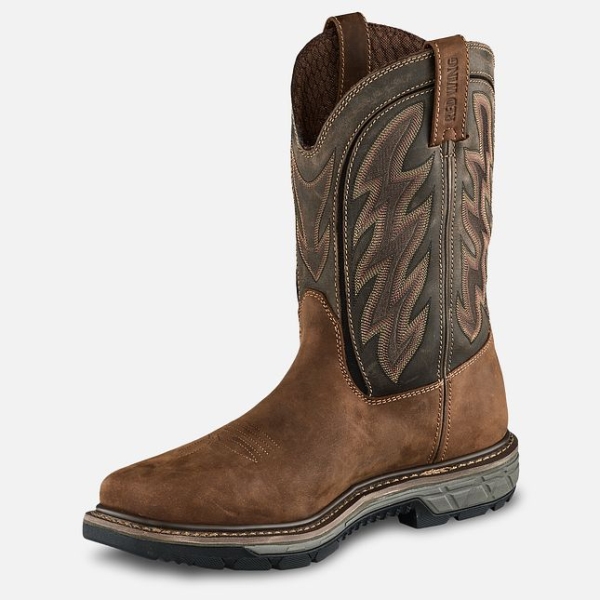 Brown Men's Red Wing Rio Flex 11-inch Waterproof, Pull-On Work Boots | IE91583SB