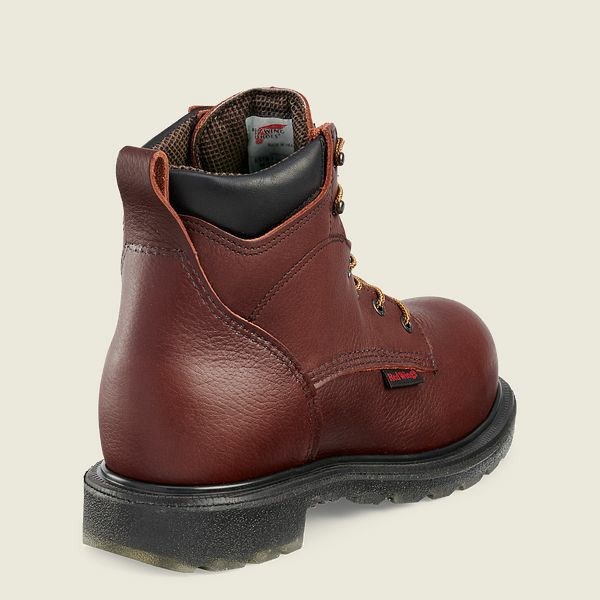 Brown Men's Red Wing SuperSole 2.0 6-inch Waterproof CSA Safety Toe Boot Work Boots | IE85713IC