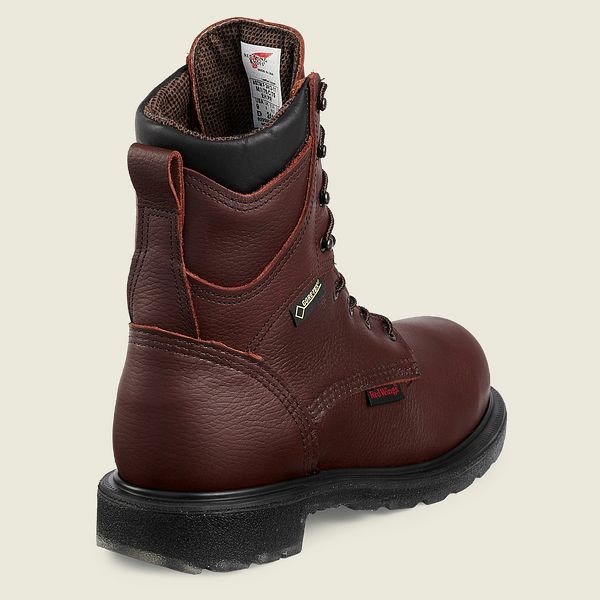 Brown Men's Red Wing SuperSole 2.0 8-inch Waterproof CSA Safety Toe Boot Work Boots | IE08137MS