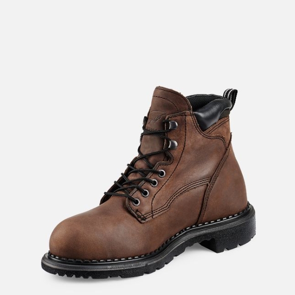 Brown Men's Red Wing Supersole® 6-inch Metguard Waterproof Shoes | IE50216CS