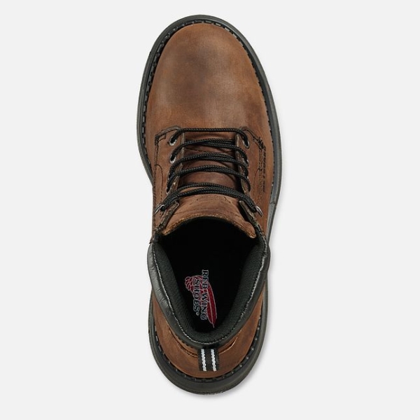 Brown Men's Red Wing Supersole® 6-inch Metguard Waterproof Shoes | IE50216CS