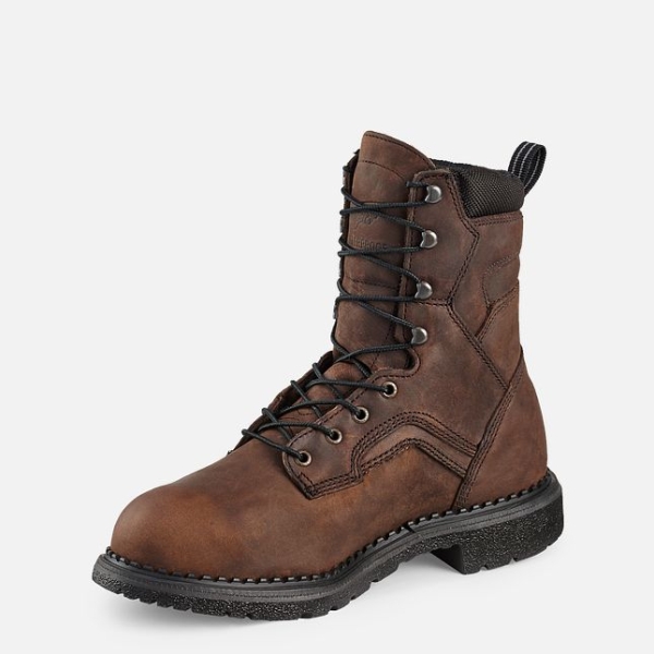 Brown Men's Red Wing Supersole® 8-inch Metguard Waterproof Shoes | IE21365GQ