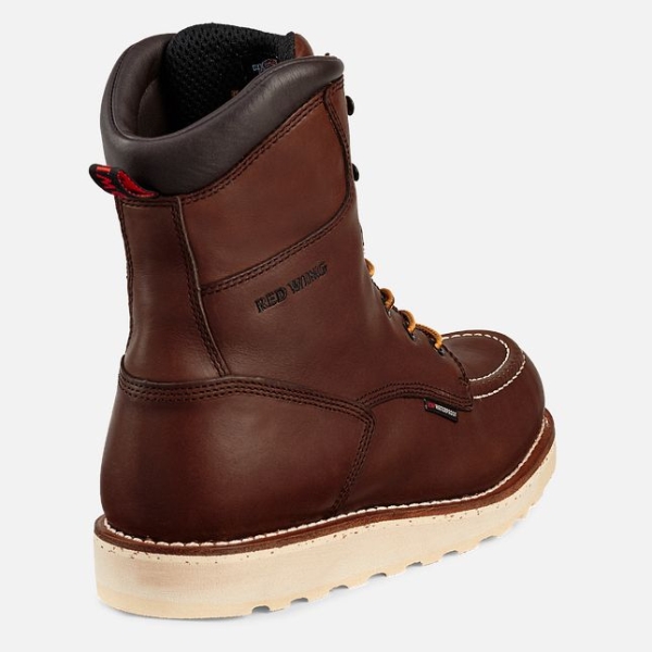 Brown Men's Red Wing Traction Tred 8-inch Waterproof Work Boots | IE10952DY