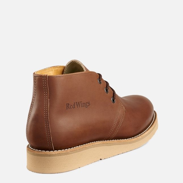 Brown Men's Red Wing Traction Tred Chukka Work Boots | IE08236DA