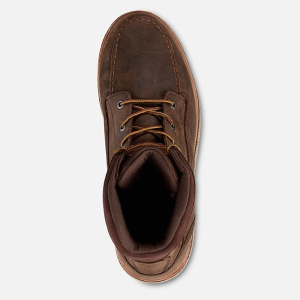 Brown Men's Red Wing Traction Tred Lite 8-inch Waterproof Shoes | IE36890IK