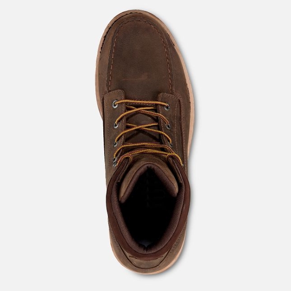 Brown Men's Red Wing Traction Tred Lite 6-inch Waterproof Shoes | IE52670YQ