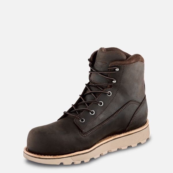 Brown Men's Red Wing Traction Tred Lite 6-inch Waterproof Work Boots | IE67549NL