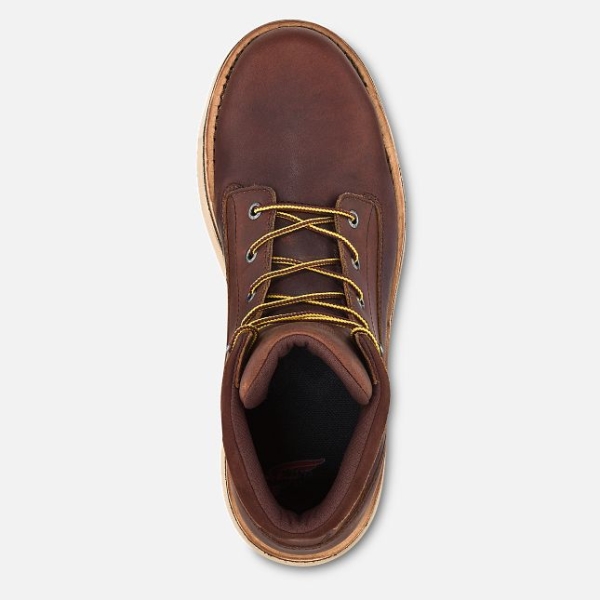 Brown Men's Red Wing Traction Tred Lite 6-inch Waterproof Shoes | IE92067CK