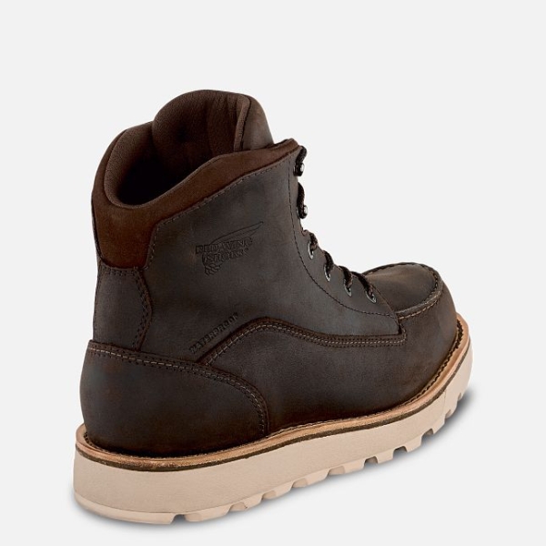 Brown Men's Red Wing Traction Tred Lite 6-inch Waterproof Work Boots | IE93168KB