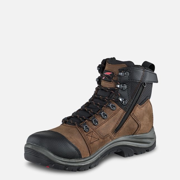 Brown Men's Red Wing Tradesman 6-inch Waterproof Work Boots | IE78695NU