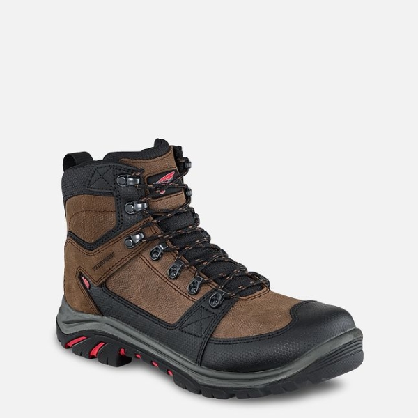 Brown Men\'s Red Wing Tradesman 6-inch Waterproof Work Boots | IE78695NU