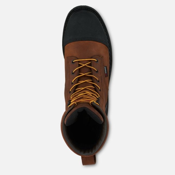 Brown Men's Red Wing Truwelt 10-inch Metguard Waterproof Shoes | IE93267WF