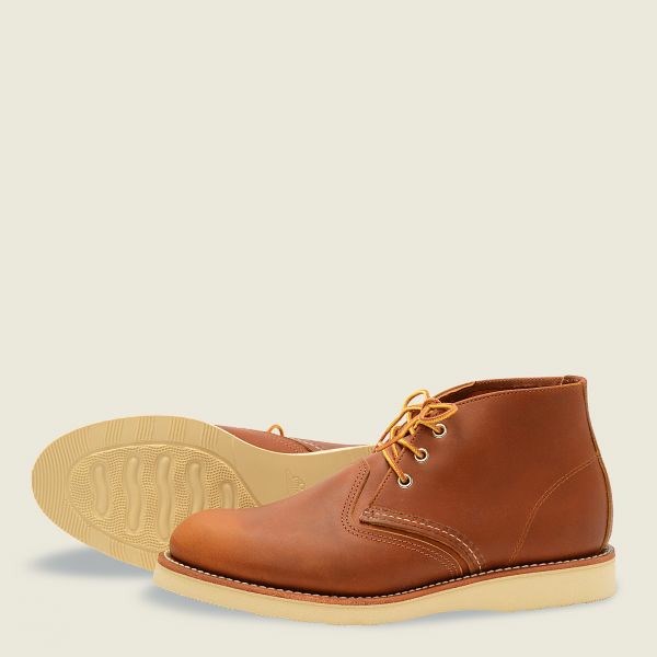 Brown Men\'s Red Wing Work Chukka Chukka Heritage Boots | IE68415BR