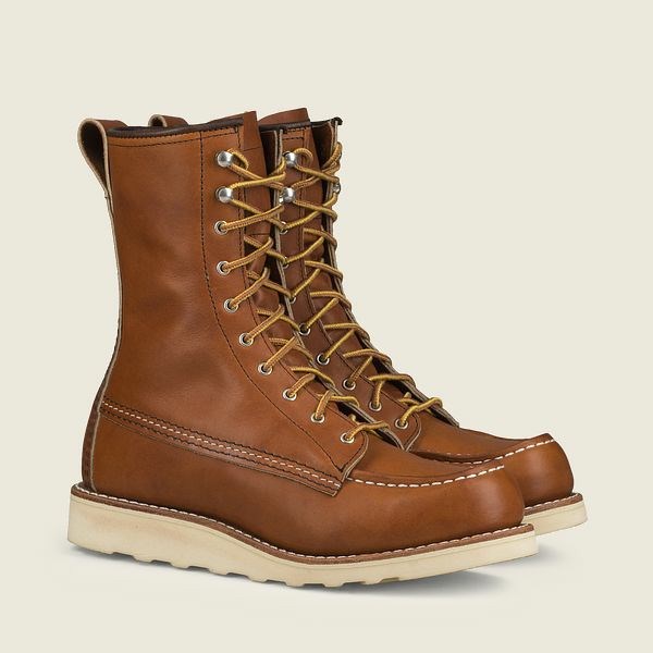 Brown Women's Red Wing 8-inch Moc Tall Boot Heritage Boots | IE60417RF