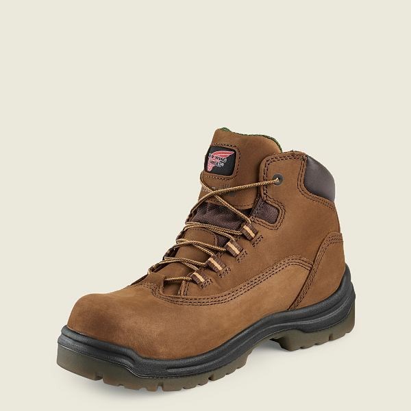 Brown Women's Red Wing King Toe 5-inch Waterproof Safety Toe Boot Work Boots | IE90345VE