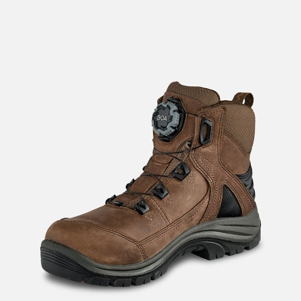 Brown Women's Red Wing Tradeswoman 6-inch Waterproof Safety Shoes | IE76021BC