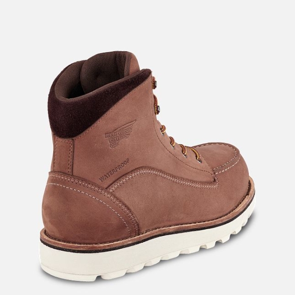 Dark Red Women's Red Wing Traction Tred Lite 6-inch Waterproof Work Boots | IE07143CF