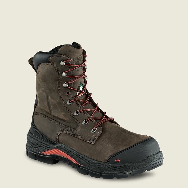 Grey Men\'s Red Wing King Toe ADC 8-inch Insulated, Waterproof CSA Safety Toe Boot Work Boots | IE20357EA