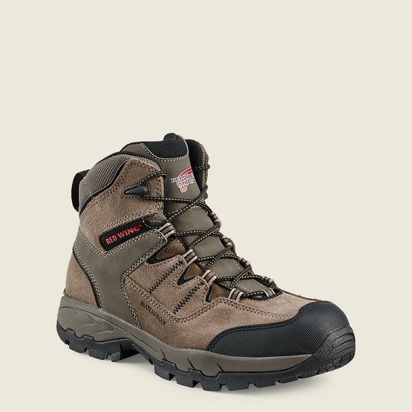 Grey Men\'s Red Wing TruHiker 6-inch Waterproof Safety Toe Hiking Boots | IE52493HD