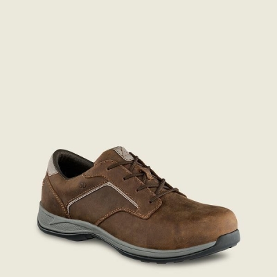 Black Men's Red Wing ComfortPro Safety Toe Oxford Work Shoes | IE70923OT