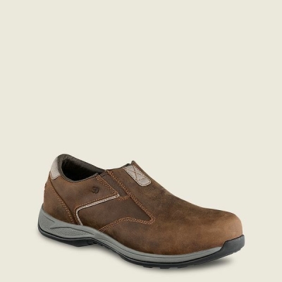 Black Men's Red Wing Comfortpro Safety Toe Slip-On Work Shoes | IE36715JZ