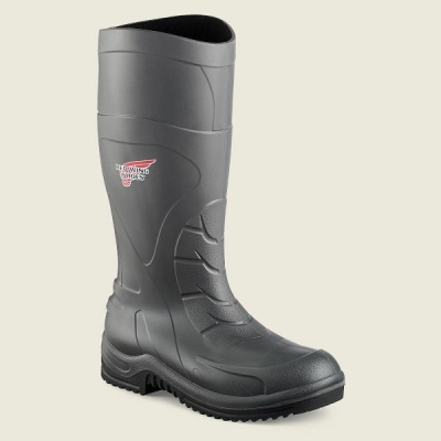 Black Men's Red Wing InJex 17-Inch Waterproof Pull-On Boot Safety Toe Boots | IE92734VA