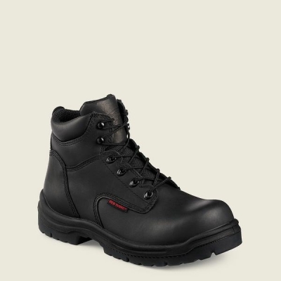 Black Men's Red Wing King Toe 6-inch Safety Toe Boots | IE43125PD